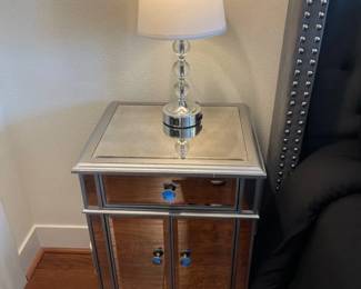 Mirror Night Stand And Lamp