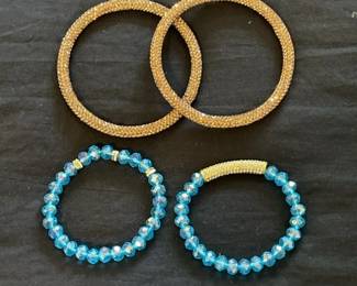 Vintage Rhinestone And Studded Bracelets