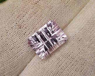 4.50 Carat Natural Amethyst Fancy Concave Cut