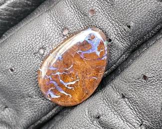 14.12 Carat Australian Boulder Opal in Matrix Pear Cabochon