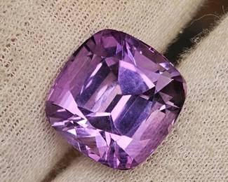 14.85 Carat Natural Purple Amethyst Cushion Cut