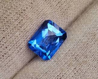 2.76 Carat Exclusive Johnny Wang Glacier Blue™ Topaz Cushion Cut