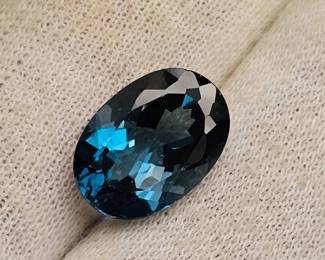 7.62 Carat Natural London Blue Topaz Oval Cut