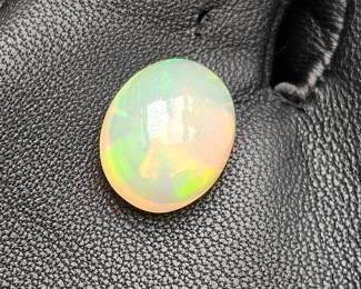 3.34 Carat Natural Ethiopian Welo Opal Oval Cabochon