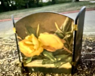 Floral wood Fireplace screen $18
