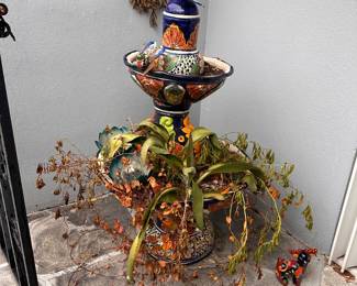 Three tiered fountain or planter . Does not have the pump for the fountain, but can be added.