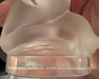 Lalique 'Leda and the Swan' Frosted Glass Figurine