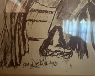 Ken Diskin Original Ink Drawing