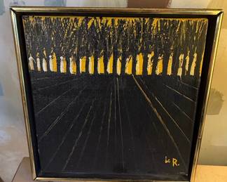 Mid-Century Modernist Abstract Landscape Painting by Lee Reynolds