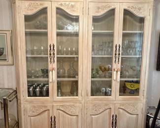 French Provincial Style Four-Door China Cabinet