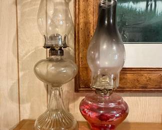 Pair of Vintage Oil Lamps