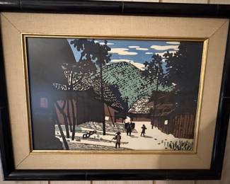 Kiyoshi Saito Woodblock Print: Village of Mito