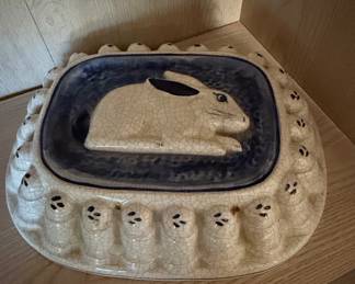 Vintage The Potting Shed Dedham Pottery Rabbit Mold