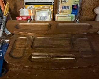 Vintage Mid-Century Wooden Dresser Valet