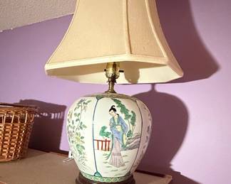 Chinese Porcelain Figural Table Lamp