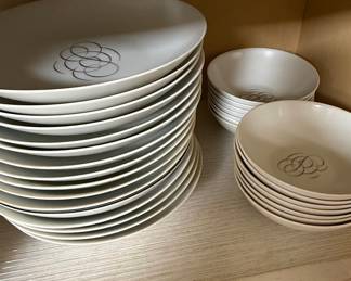 Continental China 'Script' Pattern Dinnerware Set by Raymond Loewy