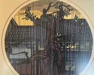 Clifton Karhu Woodblock Print