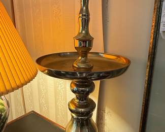 Vintage Brass Pedestal Candle Stand