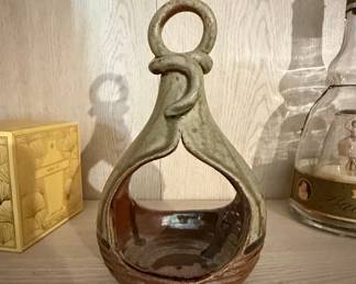 Studio Pottery Hanging Planter or Vessel