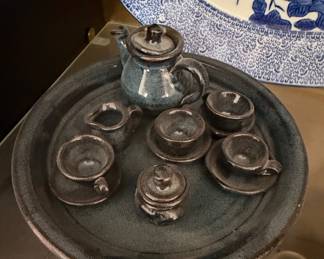Studio Pottery Miniature Tea Set