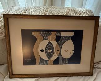 Kiyoshi Saito 'Haniwa' Woodblock Print