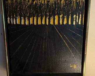 L.R. Signed Abstract Landscape Painting