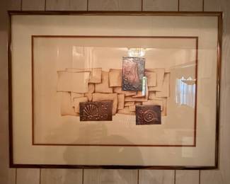 Mikulas Kravjansky Mixed Media Collagraph Print