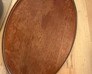Vintage Mid-Century Modern Royal Holland Pewter and Teak Serving Tray