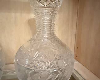 American Brilliant Period Cut Glass Water Carafe