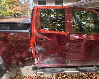 Close up of the damage
