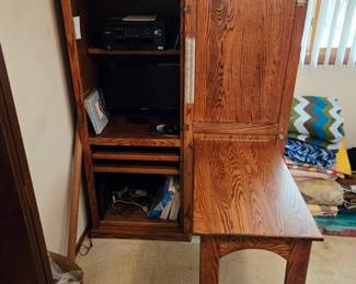 Door Opens and a fold up desk part comes down