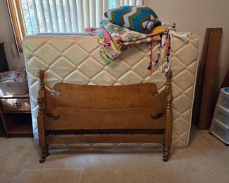 Standard size bed, headboard & footboard, Mattress & Box springs.