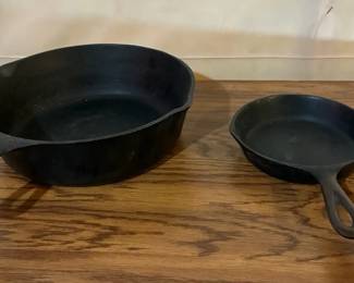 (2) Cast Iron Skillets