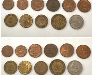 (11) Pfennig Coins