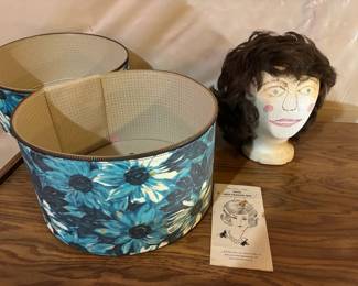 Gorgeous Vintage Wig Box Including Vintage Wig and Stand