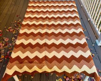 Neutral Chocolate Milk Hotel Crochet Blanket