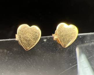 12KT Gold Fill Heart Earrings
