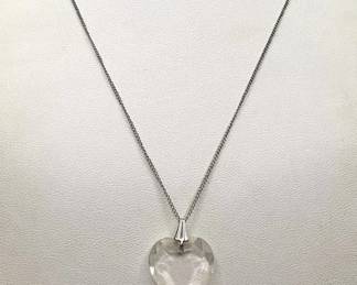 18” Sterling Silver Necklace with Heart Pendant
