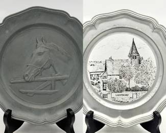 (2) Pewter Plates