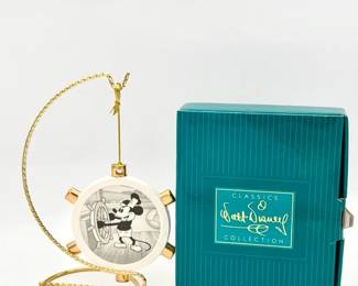 Walt Disney Classics Collection (WDCC) Steamboat Willie Mickey Mouse Ornament w COA