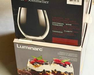 (2) New In Box Stemless Wine Glass Sets