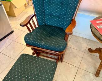Glider Rocker With Matching Ottoman