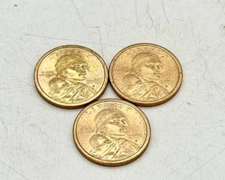 (3) Sacagawea Dollar Coins Year 2000