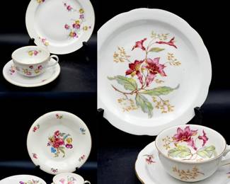 (3) Pretty Bavarian Teacup And Saucer Sets