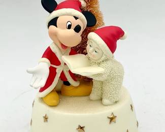 Department 56 Snowbabies Mickey's Christmas Carols Musical Figurine (often titled Mickey's Christmas