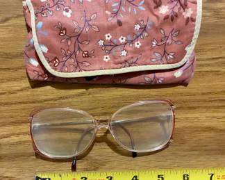 Pair of Vintage Glasses with Cute Soft Case