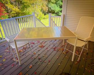 Sleek Patio Table & (2) Chairs