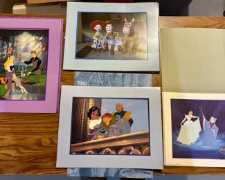 (4) Disney Commemorative Lithographs