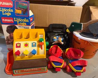 Vintage Toy Lot, Including Fisher-Price