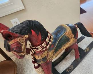 Handpainted Folk Art Rocking Horse